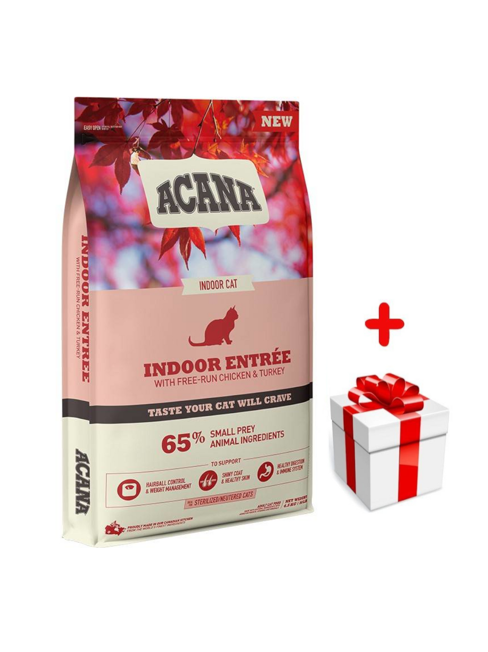ACANA Indoor Entree Cat 4,5kg + niespodzianka dla kota GRATIS!