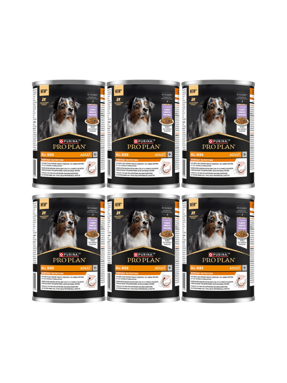 PRO PLAN Everyday Nutrition Adult Karma dla psów bogata w indyka w galaretce 6x400g