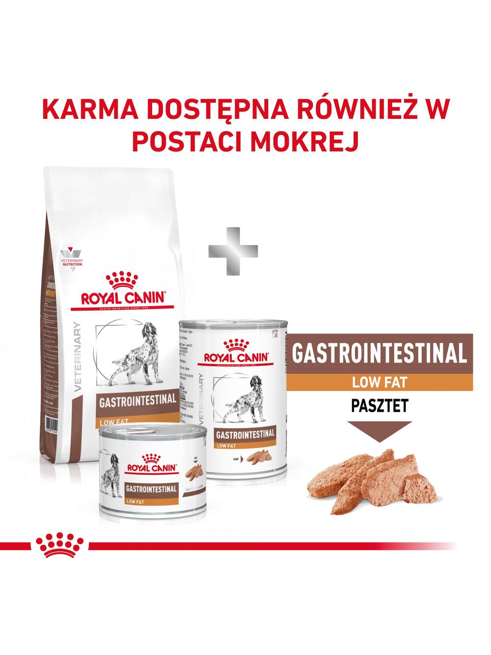 ROYAL CANIN Dog Gastro Intestinal Low Fat 10,5kg sucha karma o obniżonej zawartości tłuszczu dla psów z zaburzeniami żołądkowo-jelitowymi / Opakowanie uszkodzone (9376) !!!