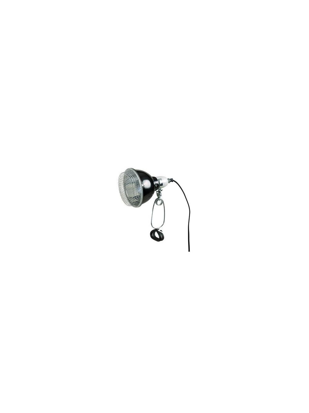 TRIXIE Lampa z klamrą zaciskową, czarna, z siatką ochronną, o 14cm/7cm, 75W