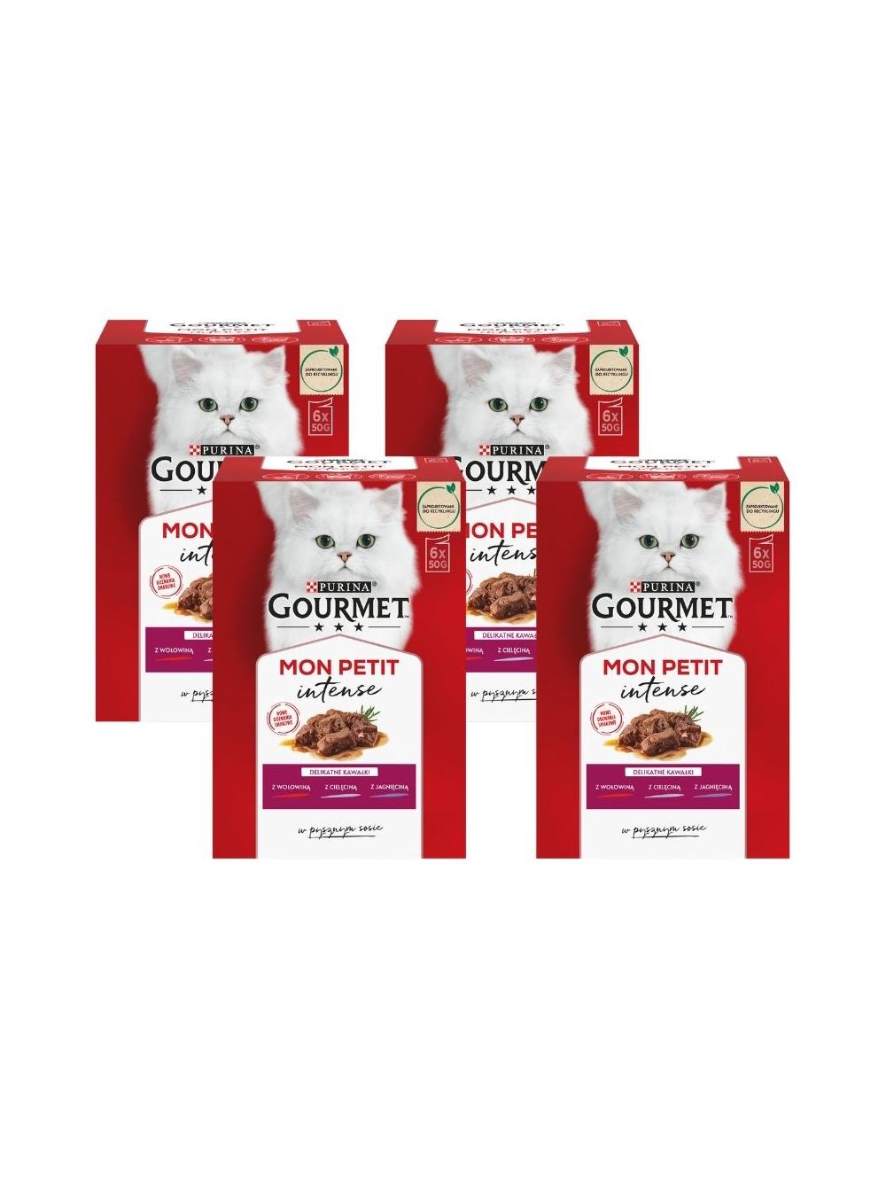 GOURMET mon Petit Pokarm dla kotów - MIX Mięsny 24x50g