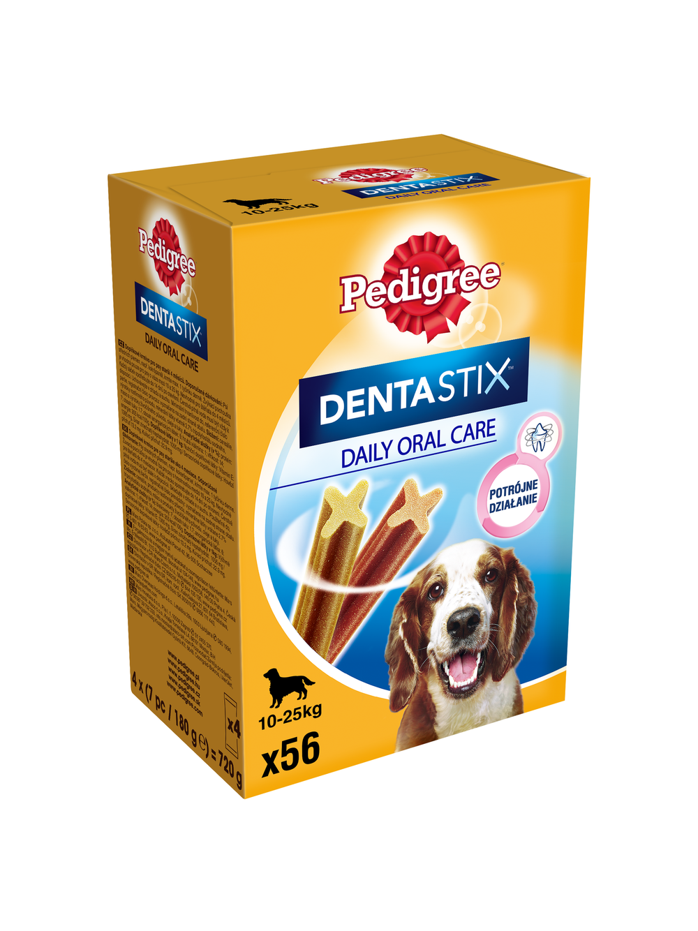 PEDIGREE DentaStix (średnie rasy) przysmak dentystyczny dla psów 56 szt. - 8x180g
