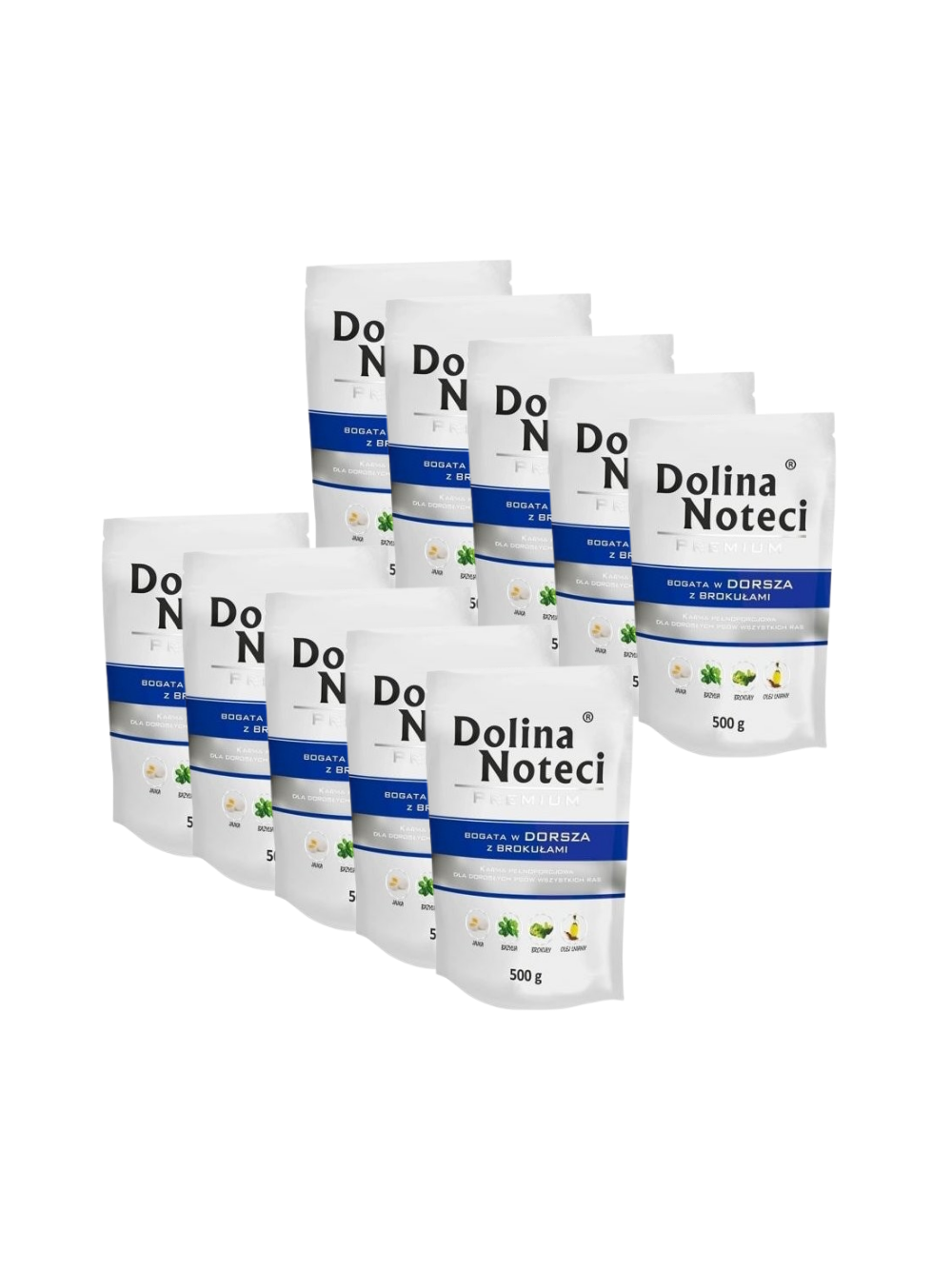 Dolina Noteci Premium Dorsz z brokułami 10x500g