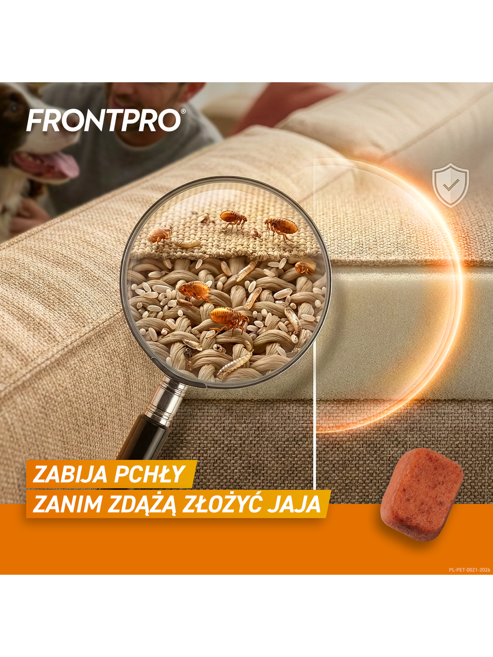 Frontpro tabletki na pchły i kleszcze L 68mg 10-25kg 1 TABLETKA