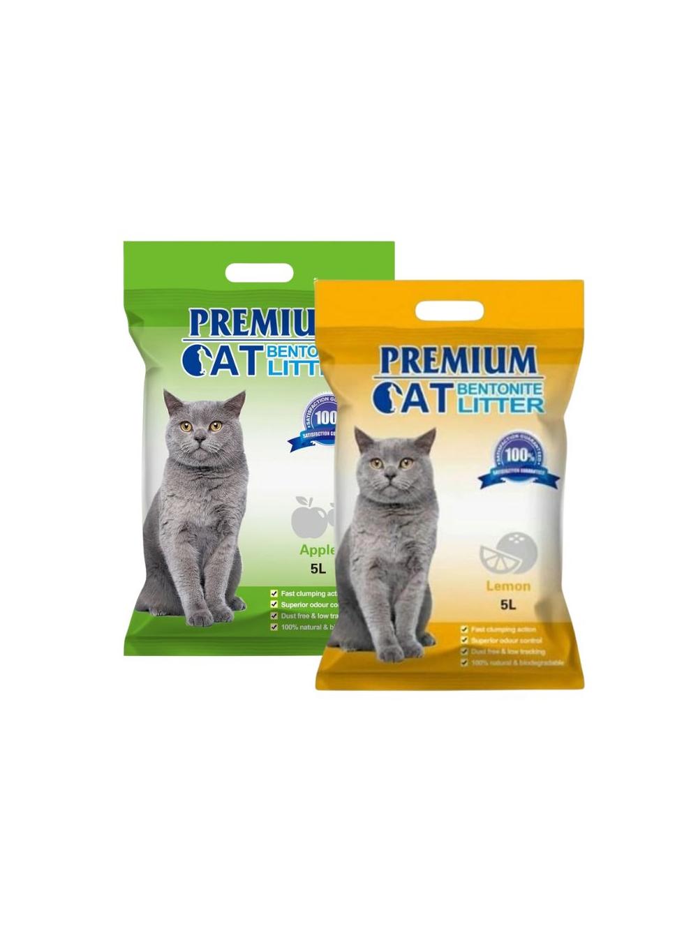 Premium Cat Żwirek Bentonitowy Zbrylający - Mix 2x5L
