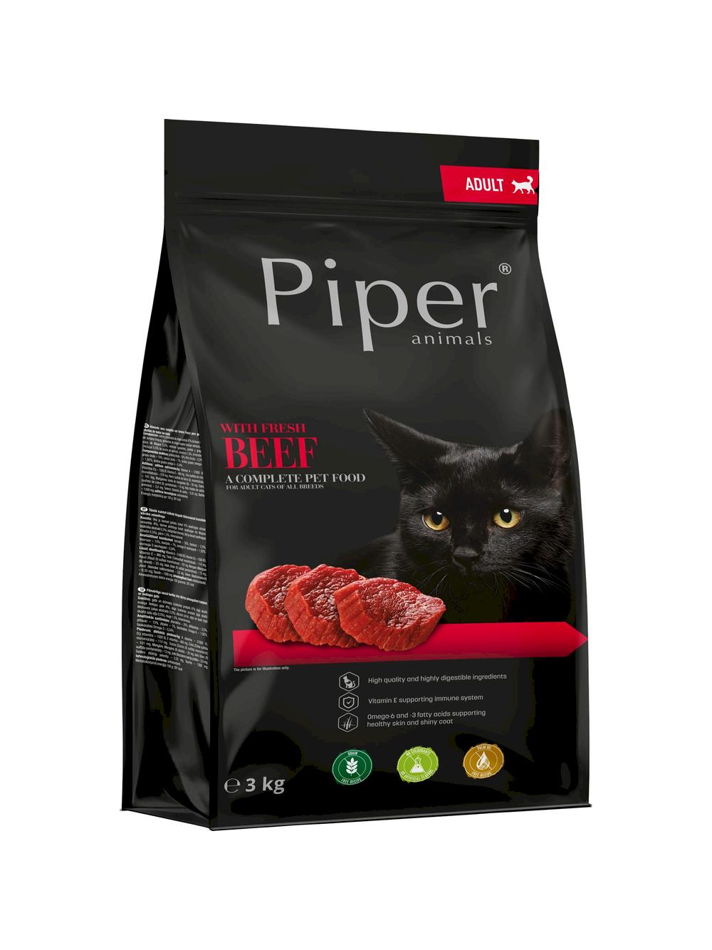 DOLINA NOTECI Piper Animals z wołowiną dla kotów 3kg