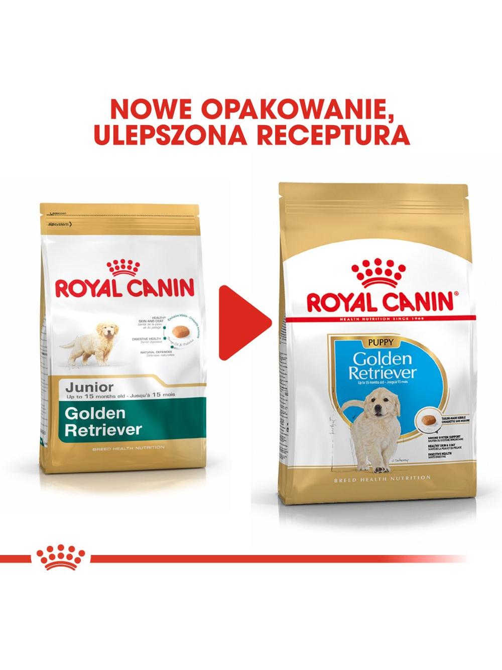 ROYAL CANIN Golden Retriever Puppy 12kg karma sucha dla szczeniąt do 15 miesiąca, rasy golden retriever/Opakowanie uszkodzone(9587)