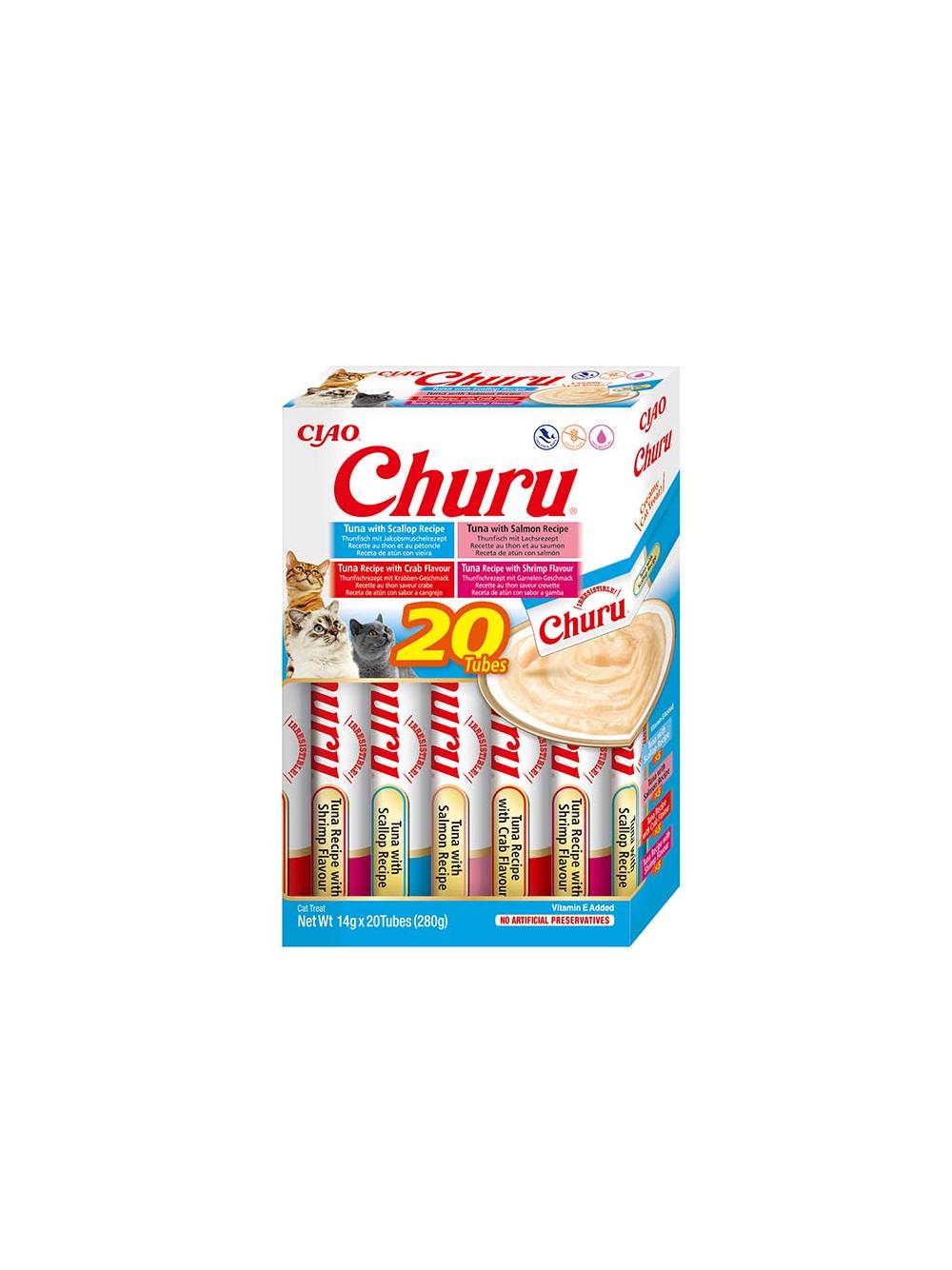 INABA  Churu dla kota - mix smaków z tuńczykiem i owocami morza 20x14g