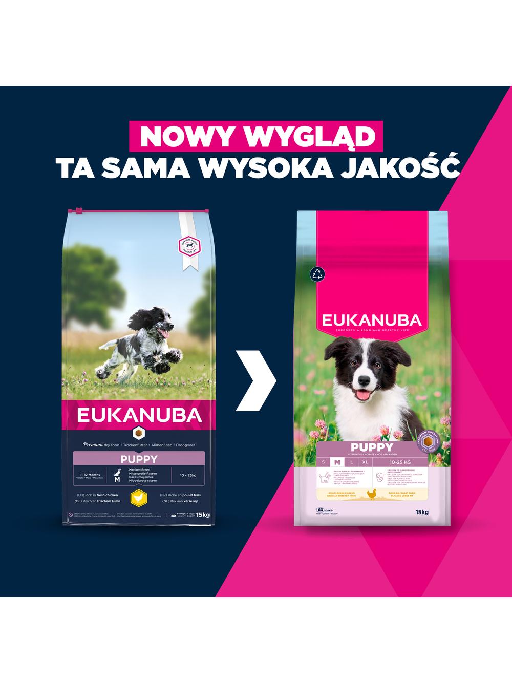 EUKANUBA Puppy&Junior Medium Breed 15kg
