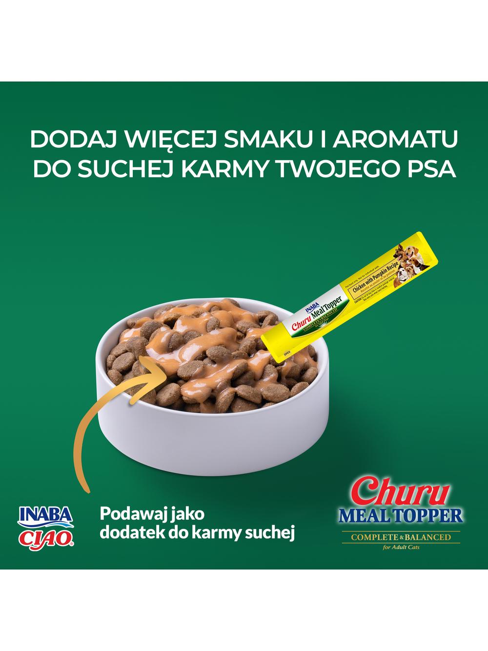 INABA  Dog Meal Topper Chicken With Pumpkin Recipe 4x14 (56g)