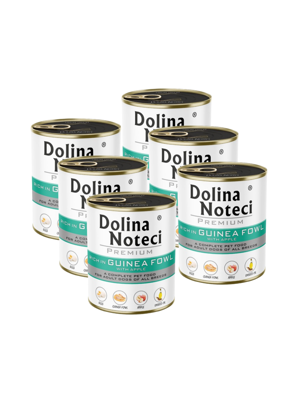 Dolina Noteci PREMIUM bogata w perliczkę z jabłkiem 6x800g