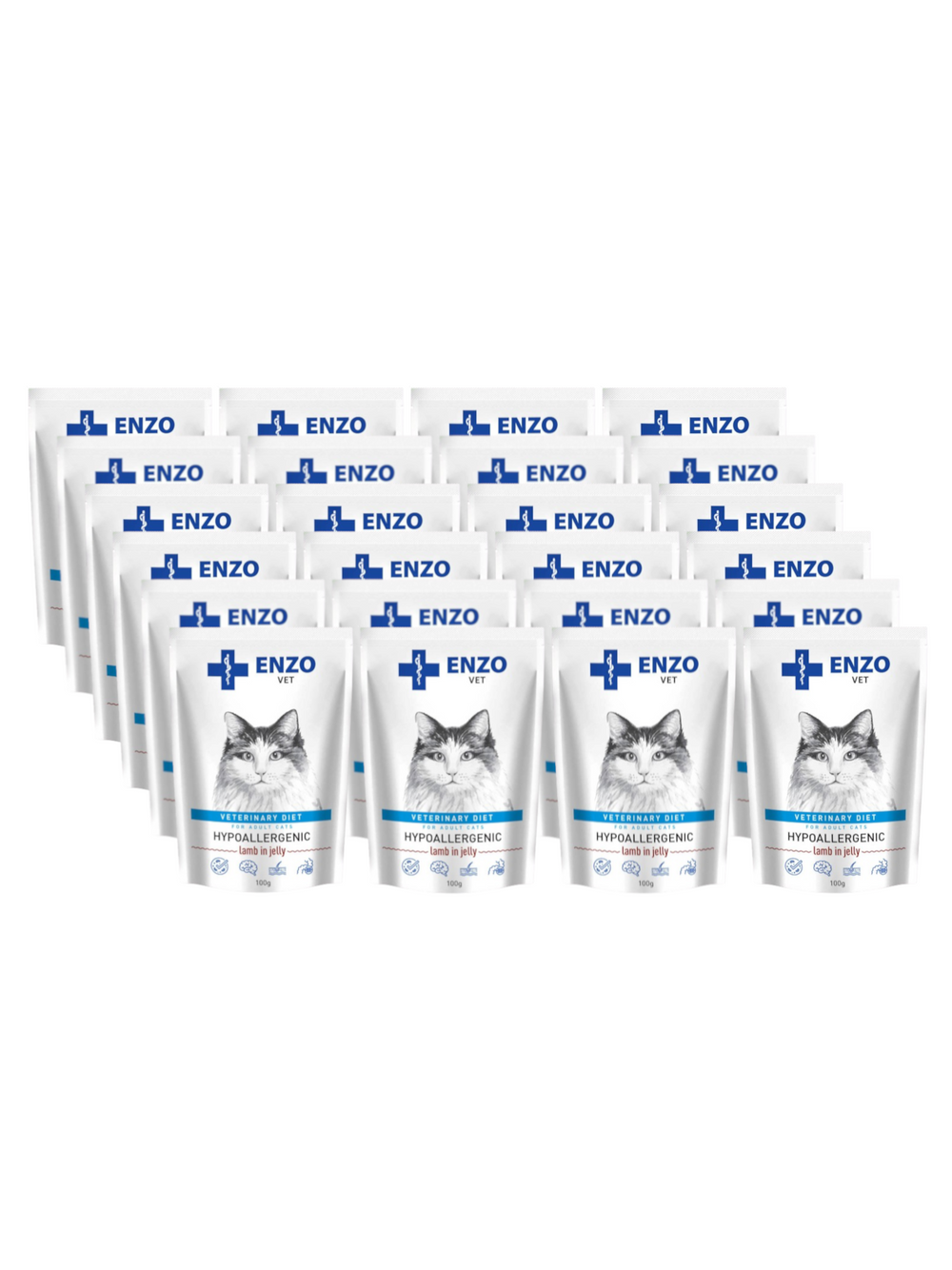 ENZO VET Hypoallergenic dla kotów z jagnięciną w galaretce 24x100g