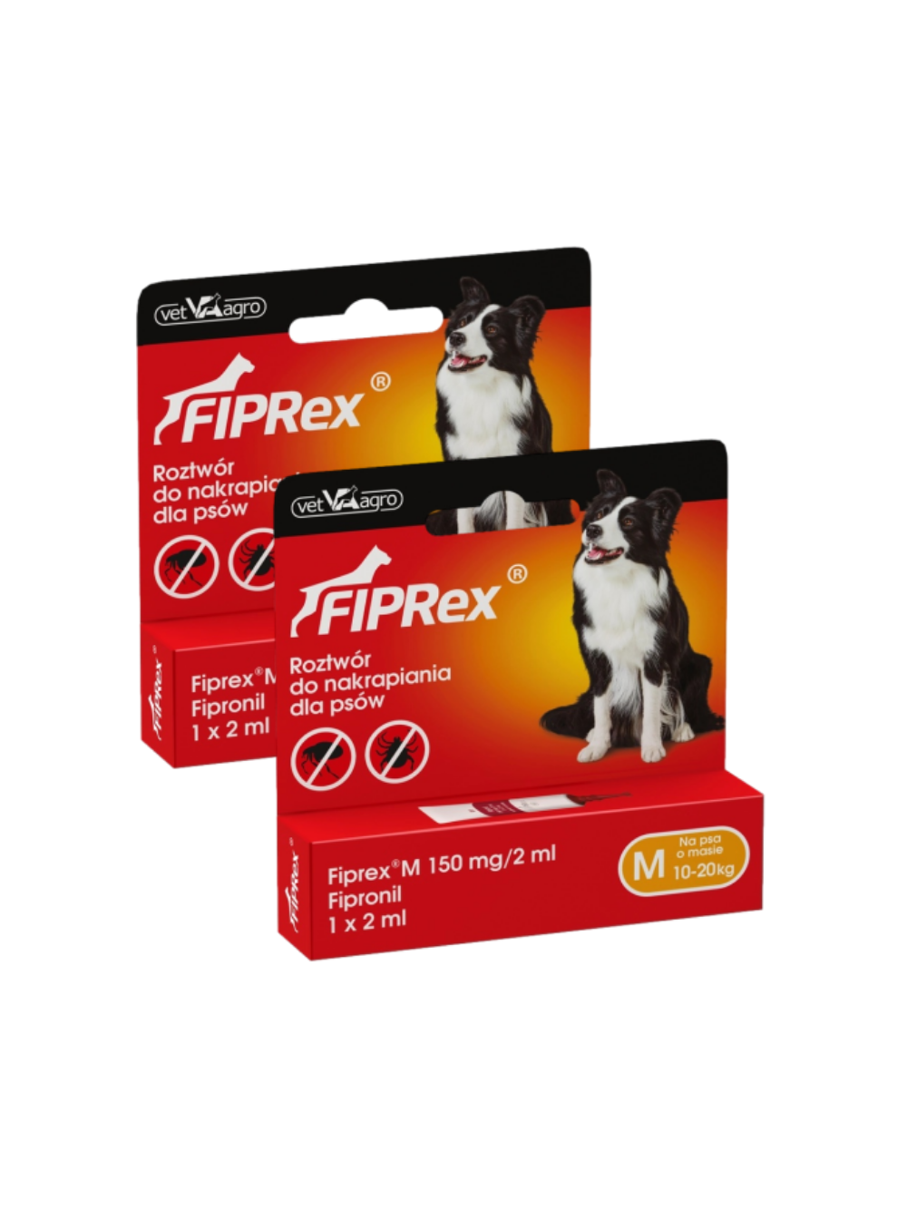 Fiprex M, 150 mg/2ml, roztwór do nakrapiania dla psów (2szt)