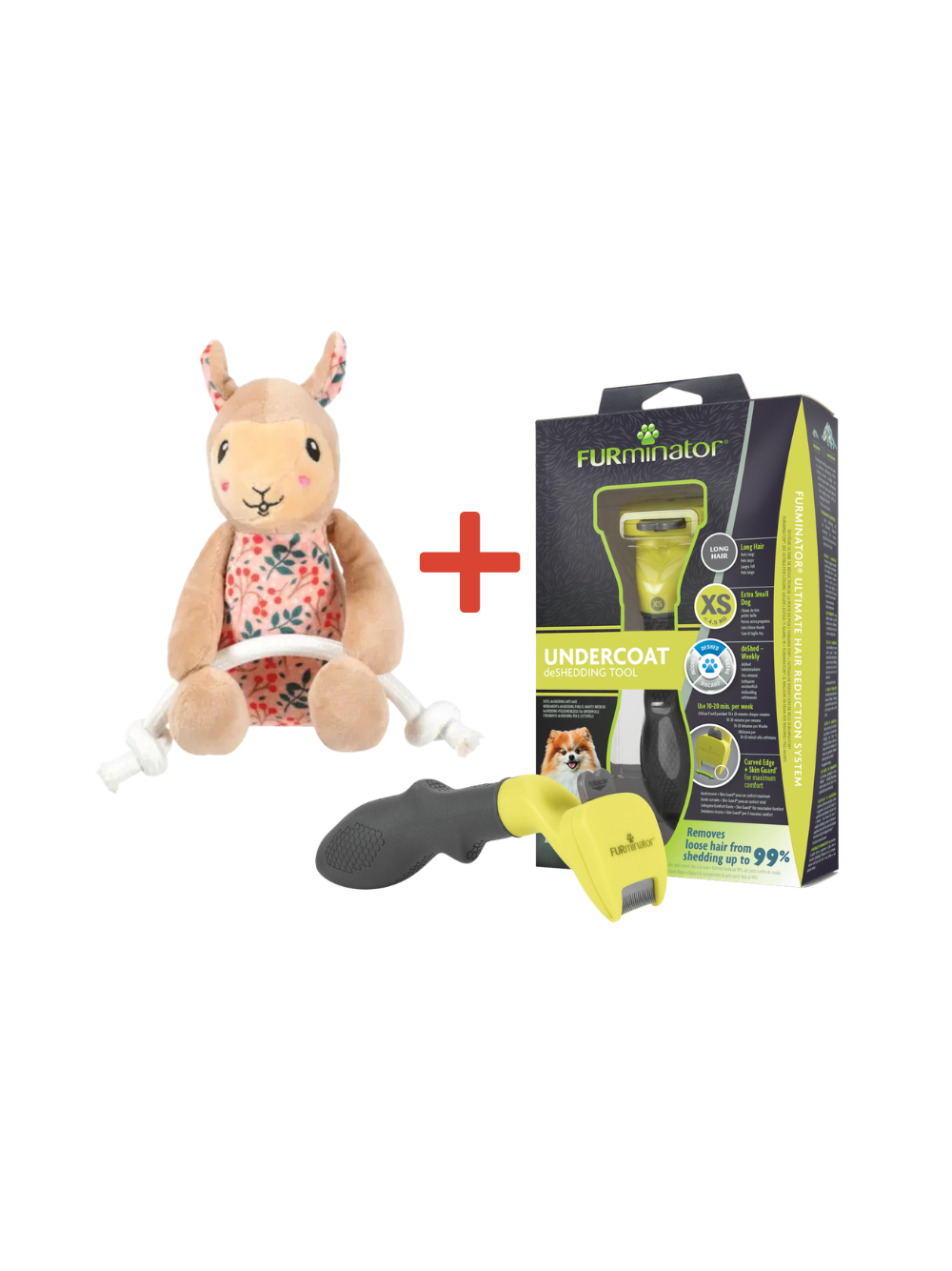 FURMINATOR dla psów długowłosych - Toy Dog XS + Zabawka dla psa GRATIS!