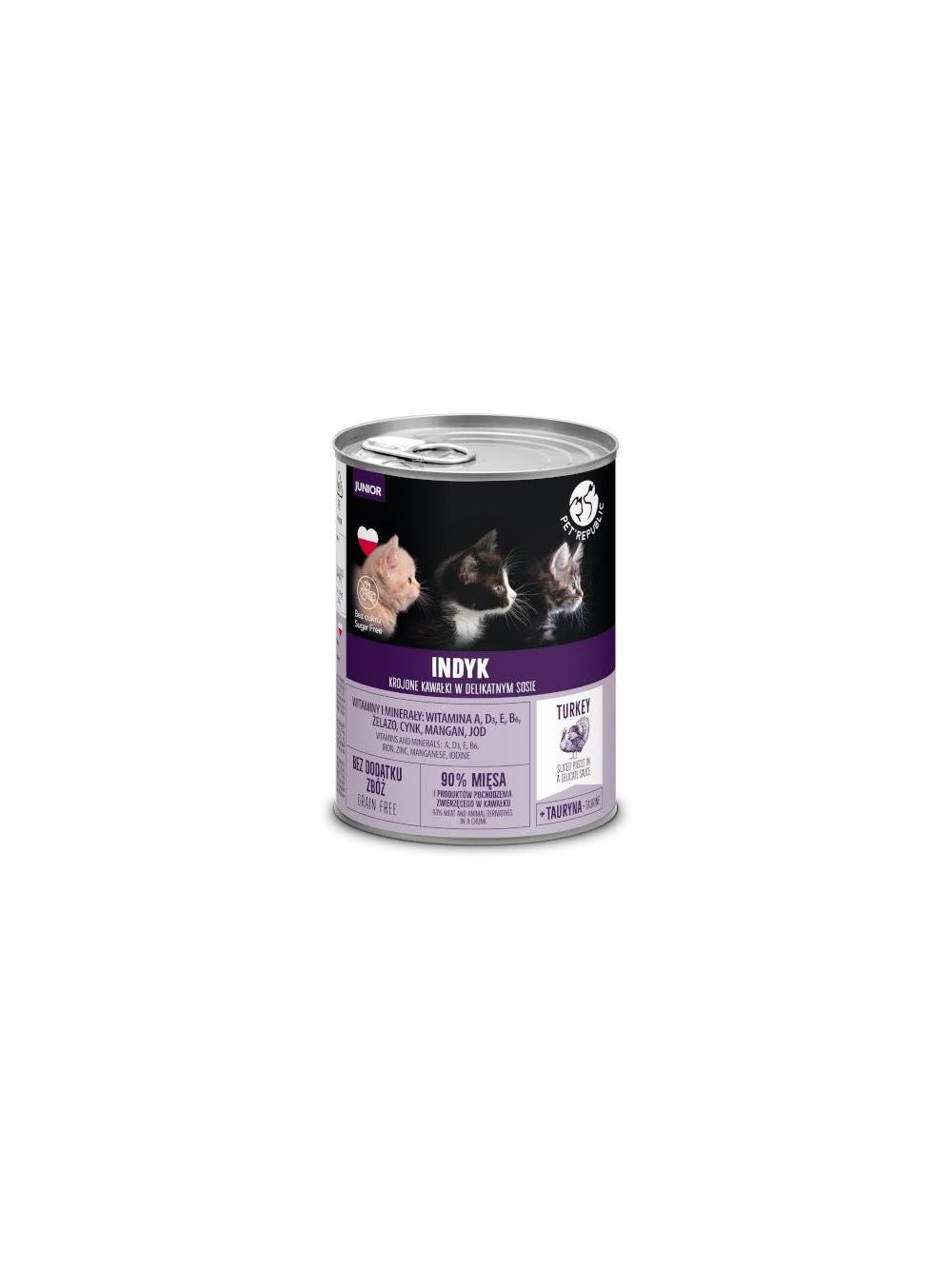 PetRepublic kawałki w sosie z indykiem 20x400g dla kota