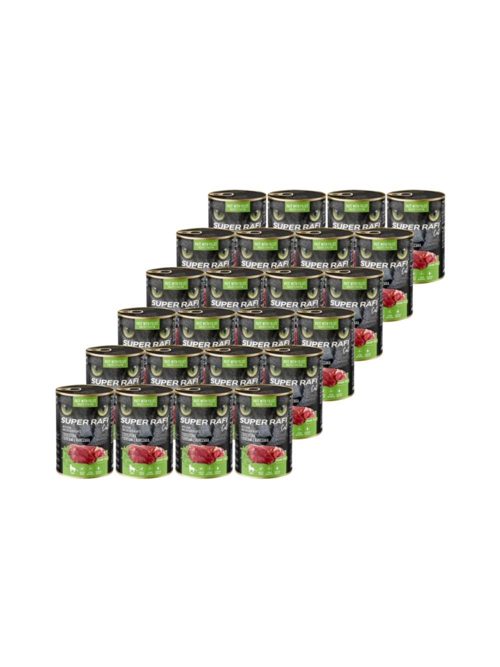 DOLINA NOTECI Super Rafi Cat P&F z dziczyzną i sercami z kurczaka 24x400g