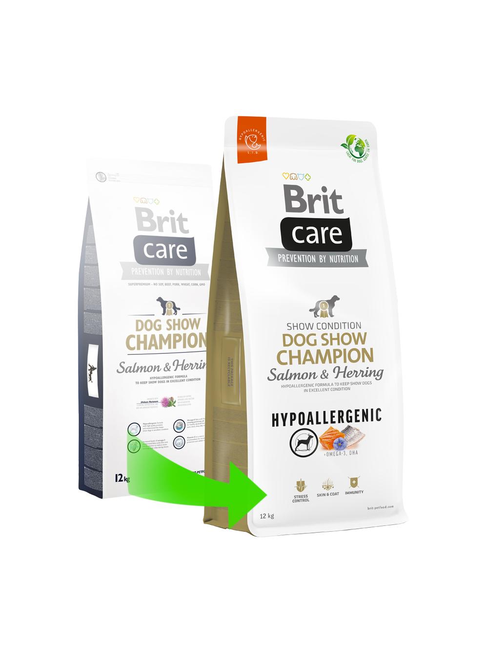 BRIT CARE Dog Hypoallergenic Dog Show Champion Salmon & Herring 12kg