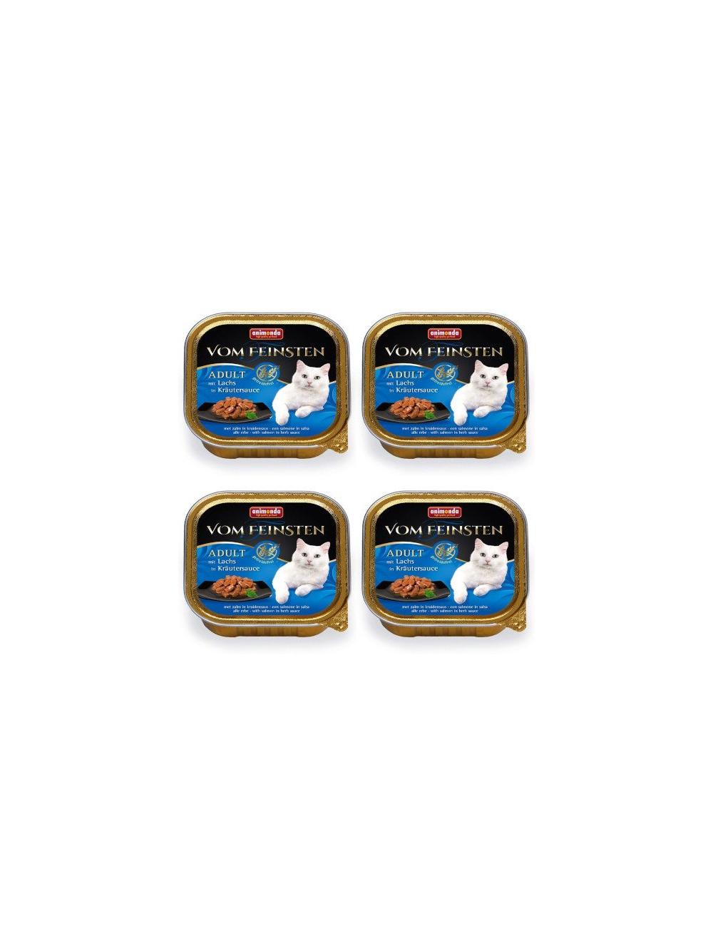 ANIMONDA Cat Vom Feinsten adult NoGrain Łosoś w sosie ziołowym 32x100g SUPER CENA