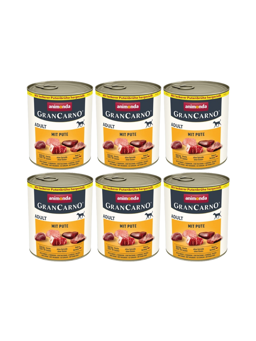 ANIMONDA GranCarno Adult Dog smak: Wieprzowina + Indyk 6x800g