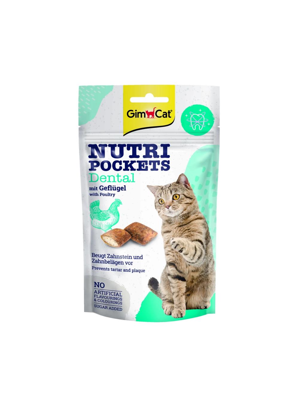 GIMCAT NUTRI POCKETS Przysmak Dentystczny DRÓB 60g