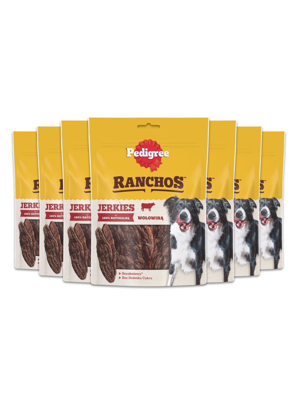 PEDIGREE Ranchos bezzbożowe przysmaki dla psa z wołowiną 7x70g