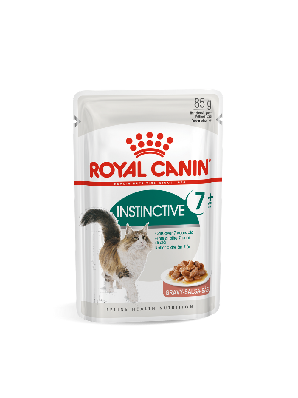 ROYAL CANIN  Instinctive +7 12x85g w sosie karma mokra dla kotów starszych, wybrednych + Royal Canin piłka dla kota GRATIS!!!