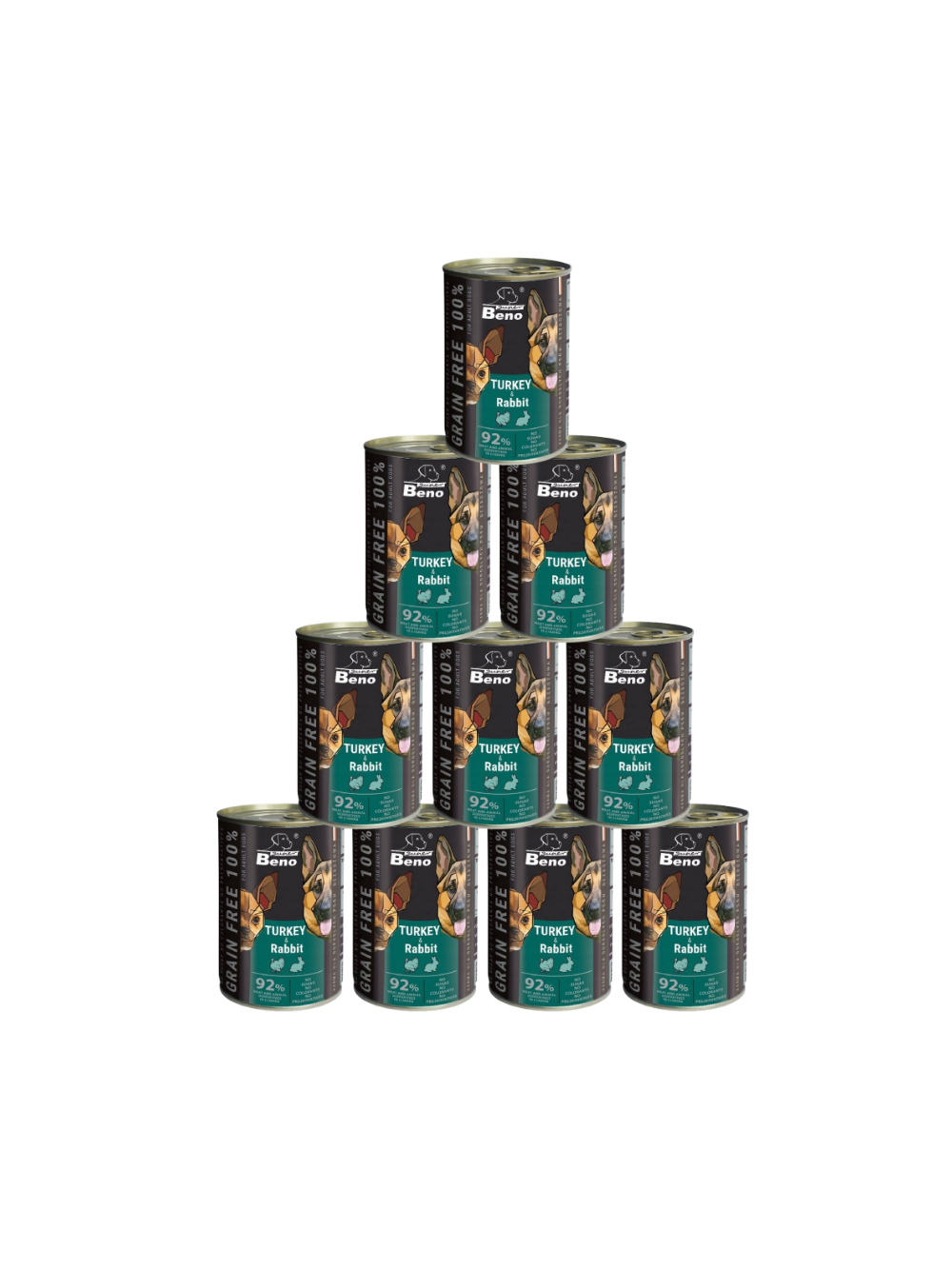 Super Beno PIES bezzbożowe kąski z indykiem i królikiem w sosie 10x415g
