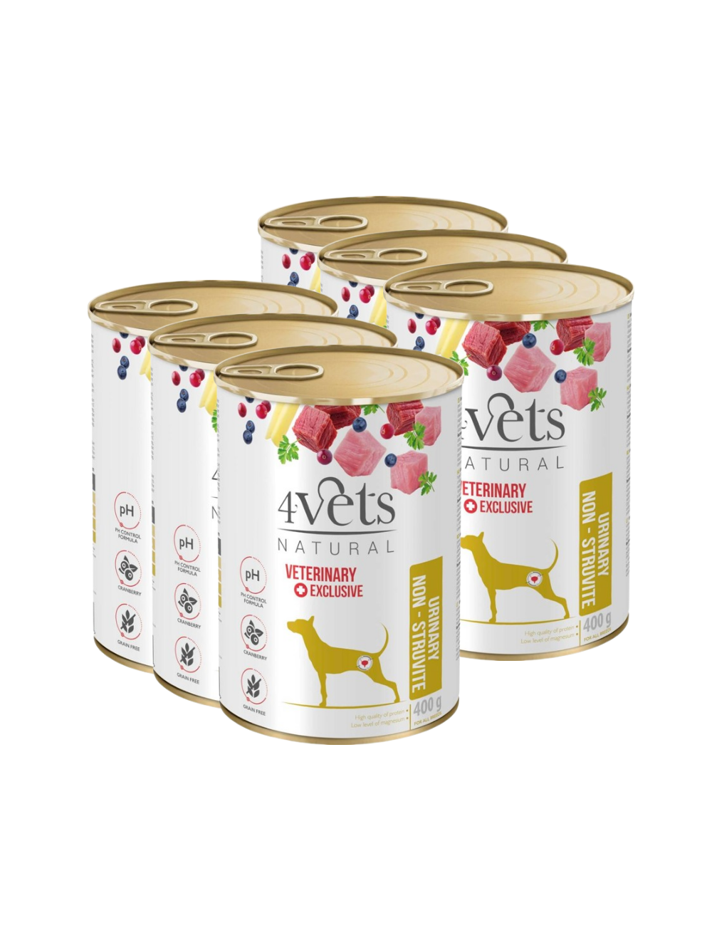 4Vets Dog Urinary Non-struvite 6x400g