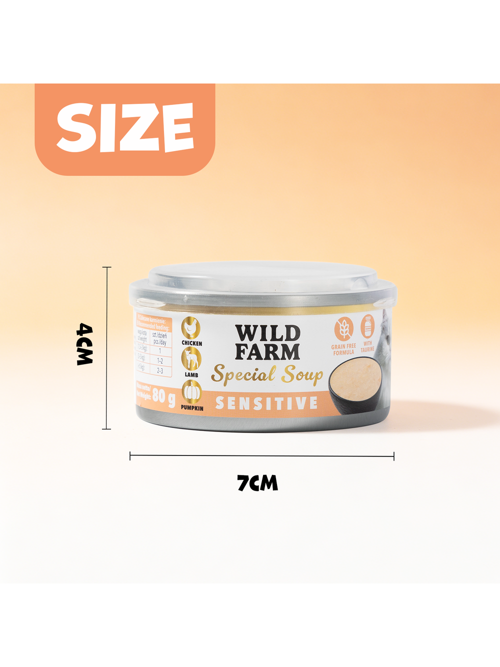 WILD FARM Special Soup 6x80g Sensitive – aromatyczna zupka - wsparcie prawidłowego nawodnienia