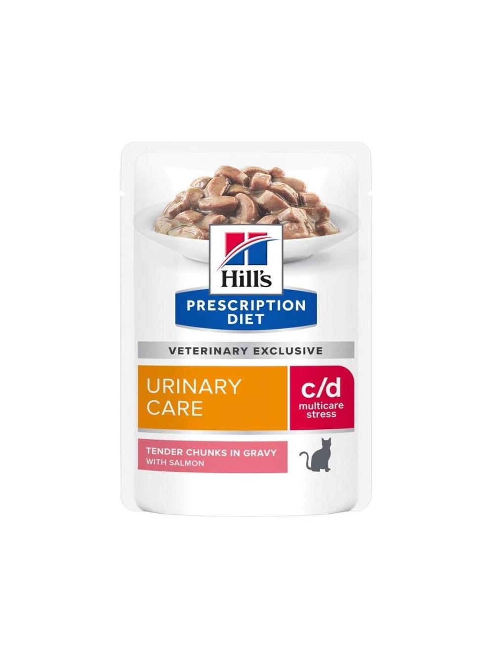 HILL'S PD Prescription Diet Feline c/d Urinary Stress Łosoś 12 x 85g saszetka