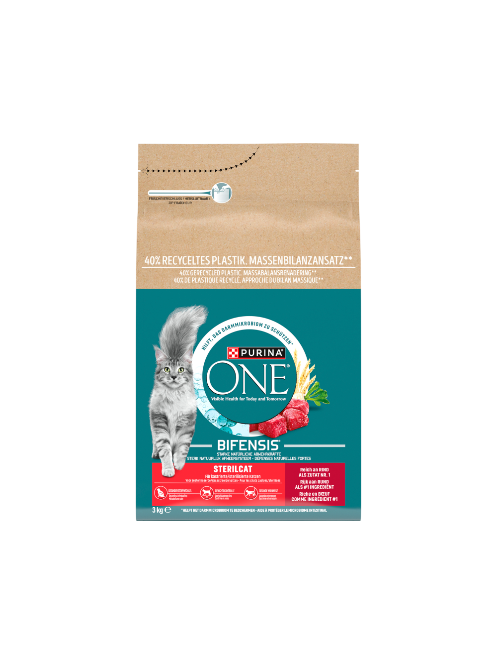 Purina One Cat Sterilcat Karma z wołowiną dla kota 4x3kg