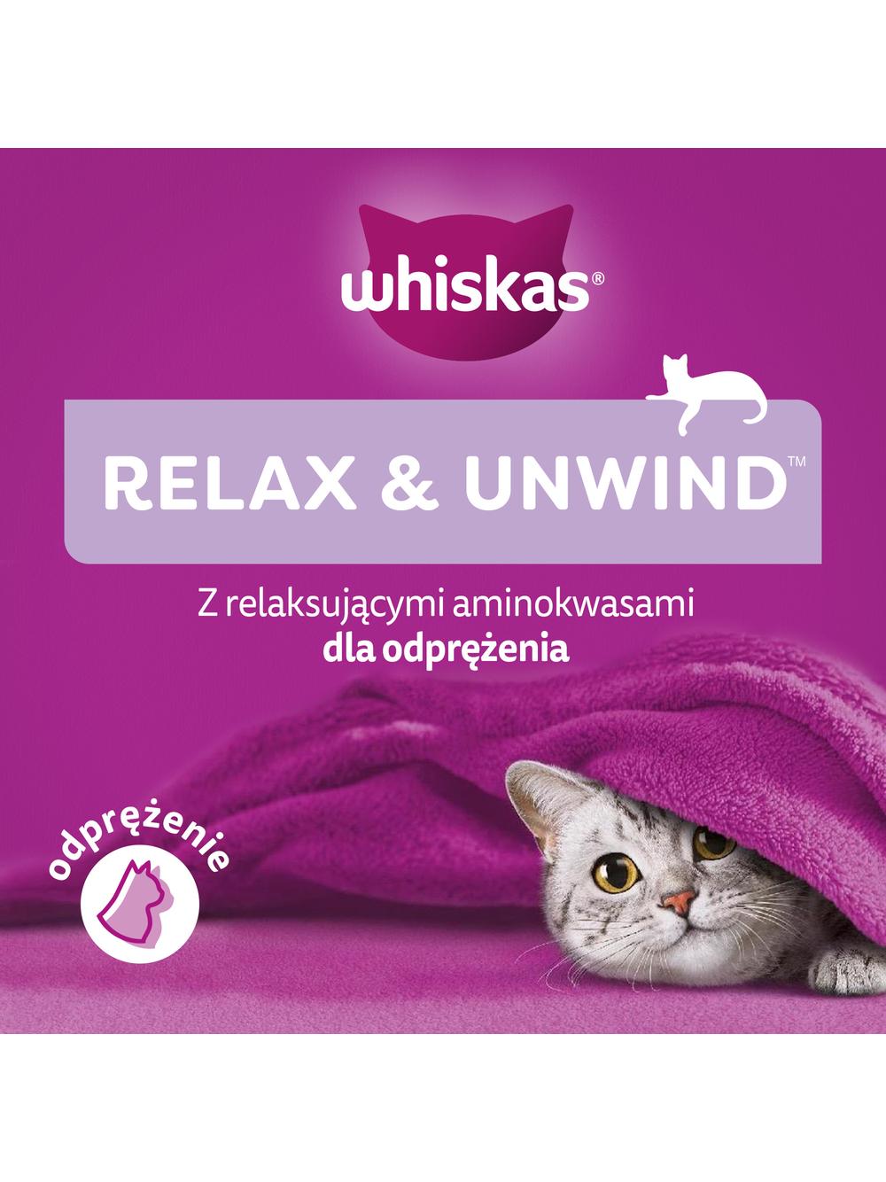 WHISKAS Relaks i Odprężenie 8x45g - przysmak dla kota, z kurczakiem