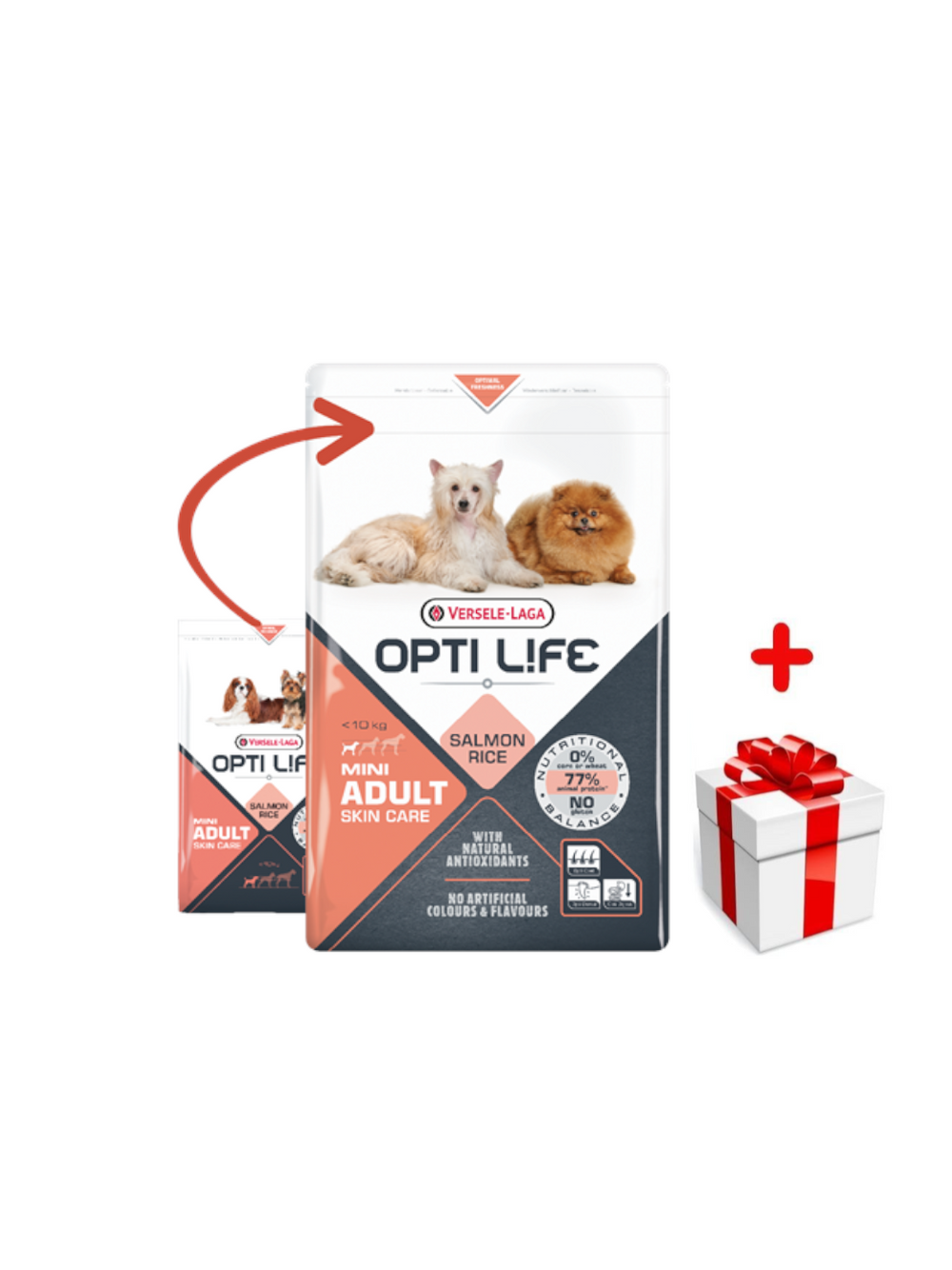 VERSELE-LAGA Opti Life Adult Skin Care Mini 7,5kg + niespodzianka dla psa GRATIS!