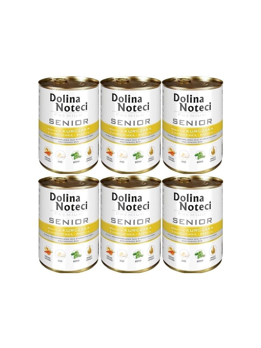 Dolina Noteci PREMIUM Senior Kurczak z marchewką i bazylią 6 x 400g