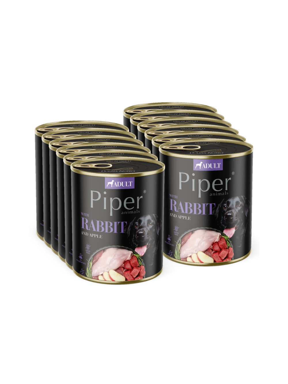 DOLINA NOTECI Piper dla psa z królikiem i jabłkiem 12x800g