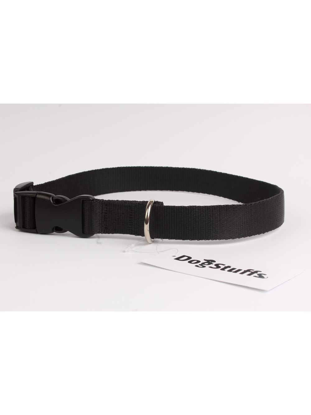 DogStuffs Obroża z plastikową klamrą 20mm/30-55cm czarna