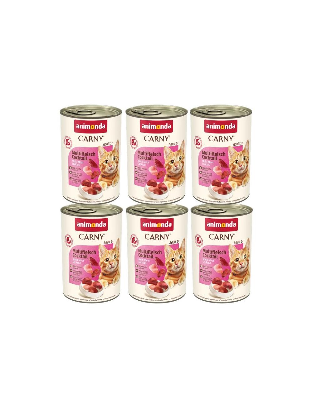 ANIMONDA Cat Carny Adult smak: multi koktajl mięsny 6 x 400g