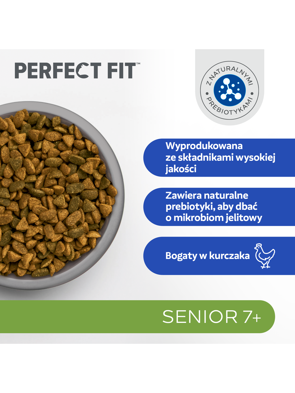 PERFECT FIT (Senior 7+) 6x750g Bogaty w kurczaka - sucha karma dla kota starszego