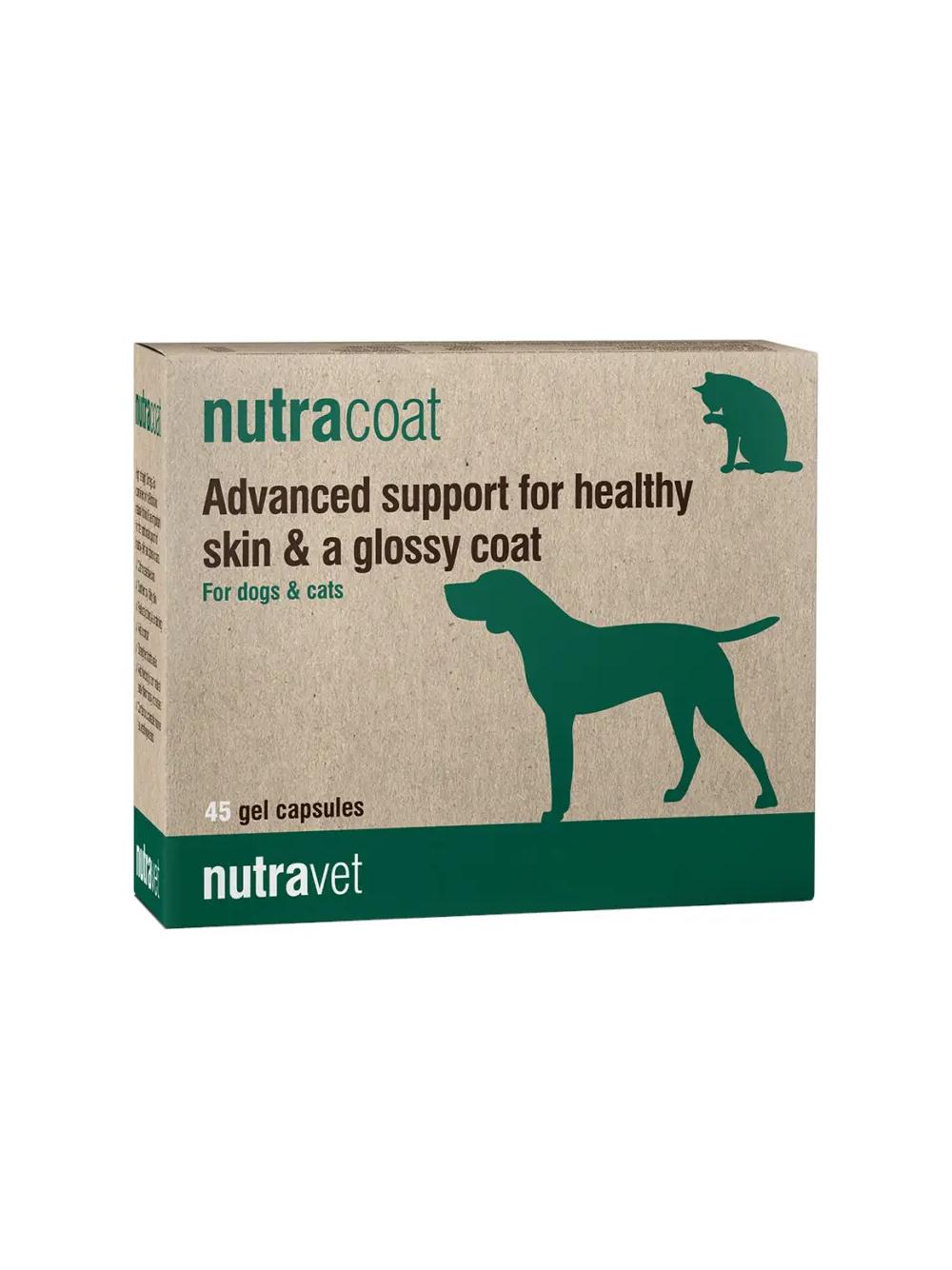 NUTRAVET Nutracoat for dogs & cats 45kaps -wsparcie dla zdrowej skóry i błyszczącej sierści