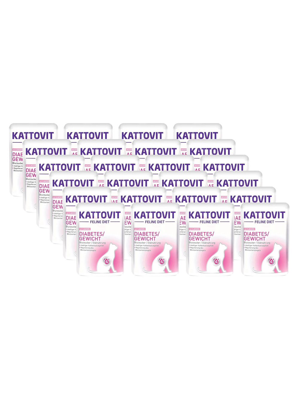 Kattovit Diabetes/Gewicht łosoś 24x85g saszetka