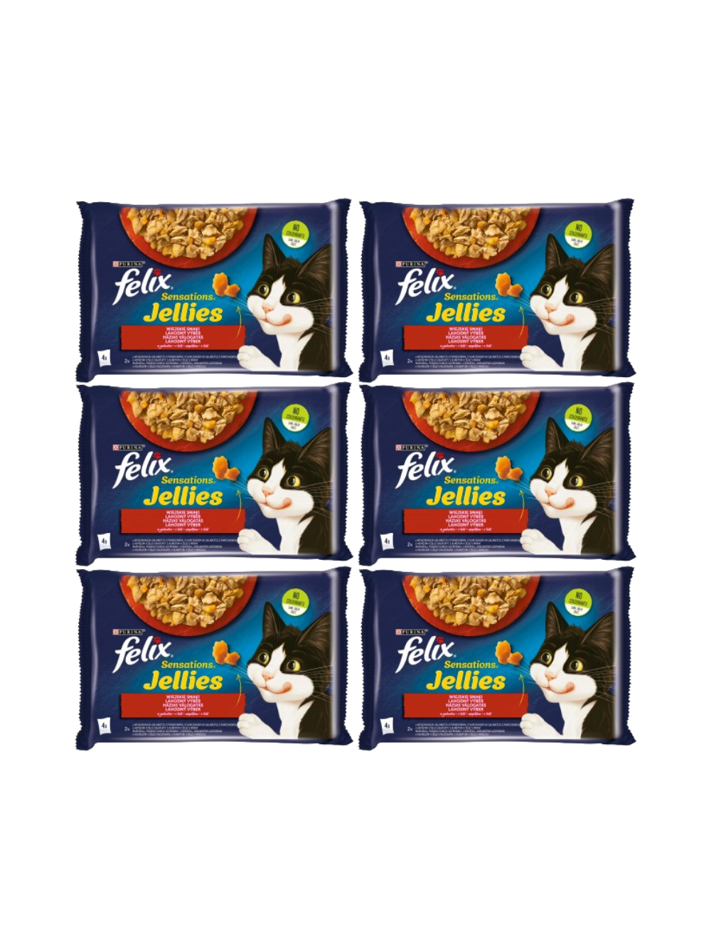 FELIX Sensations Jellies Karma dla kotów wiejskie smaki w galaretce 12x(4x85g)