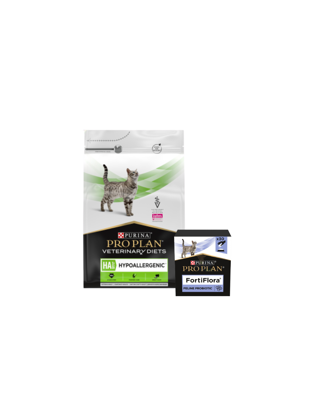 PURINA Veterinary PVD HA Hypoallergenic Cat 3,5kg + PRO PLAN FortiFlora Suplement probiotyczny dla kota 30 x 1 g