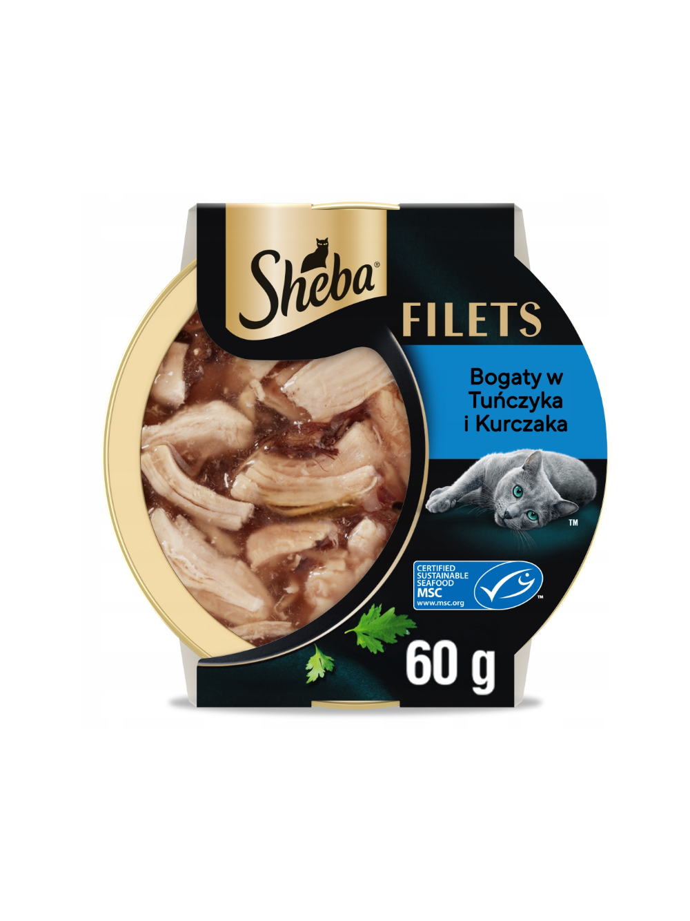 SHEBA Filets mokra karma dla kota z tuńczykiem w sosie 60g