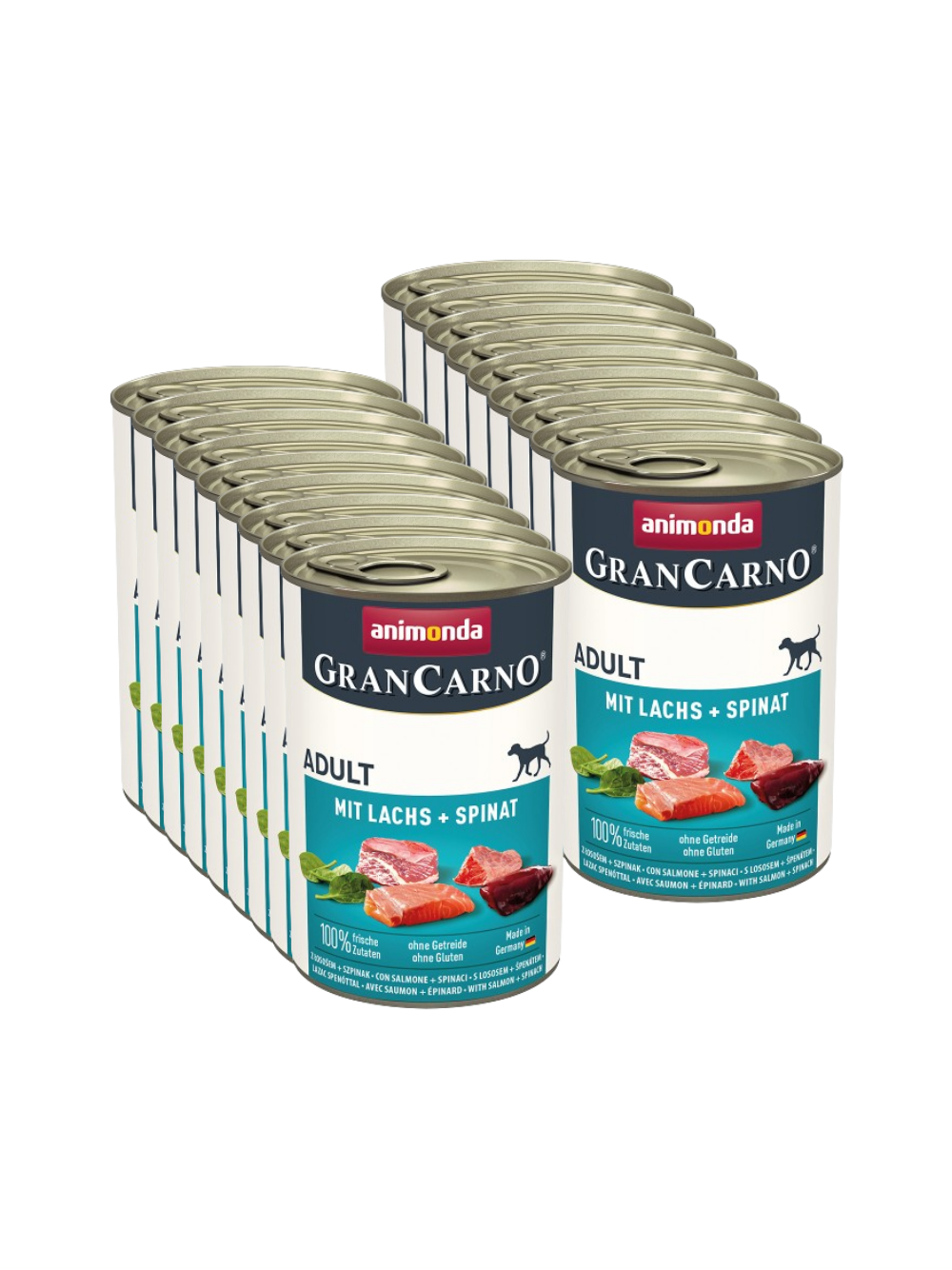 ANIMONDA GranCarno Adult Dog smak: Łosoś + szpinak 18x400g