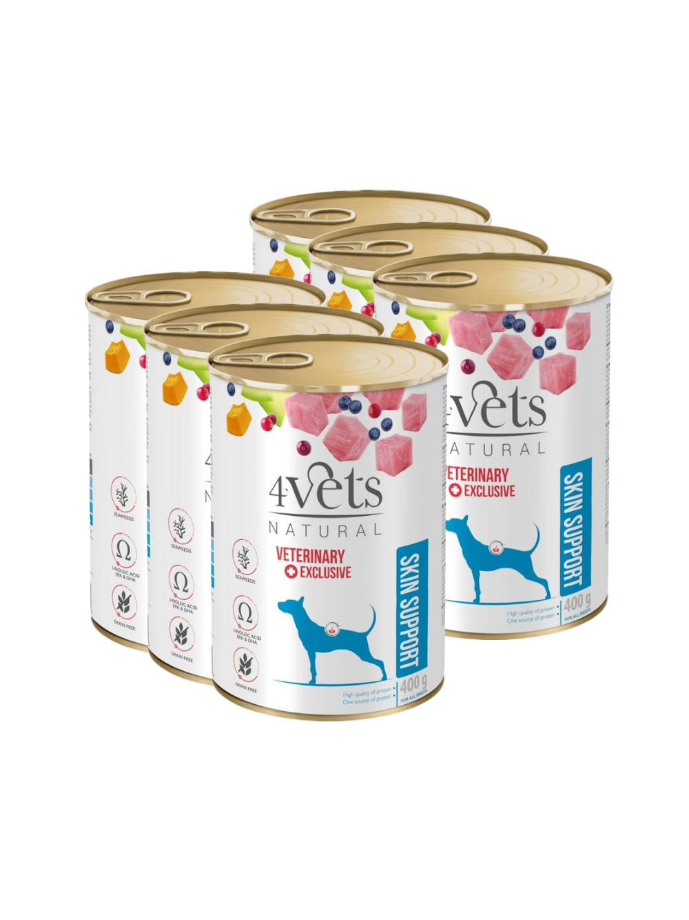 4Vets dla psów Skin Support 6x400g