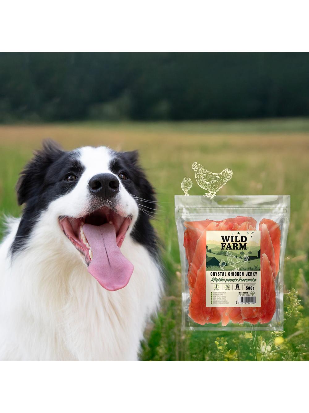 WILD FARM Miękka pierś z kurczaka 500g przysmak dla psa