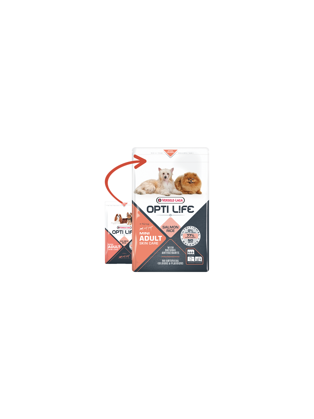 VERSELE-LAGA Opti Life Adult Skin Care Mini 7,5kg + niespodzianka dla psa GRATIS!
