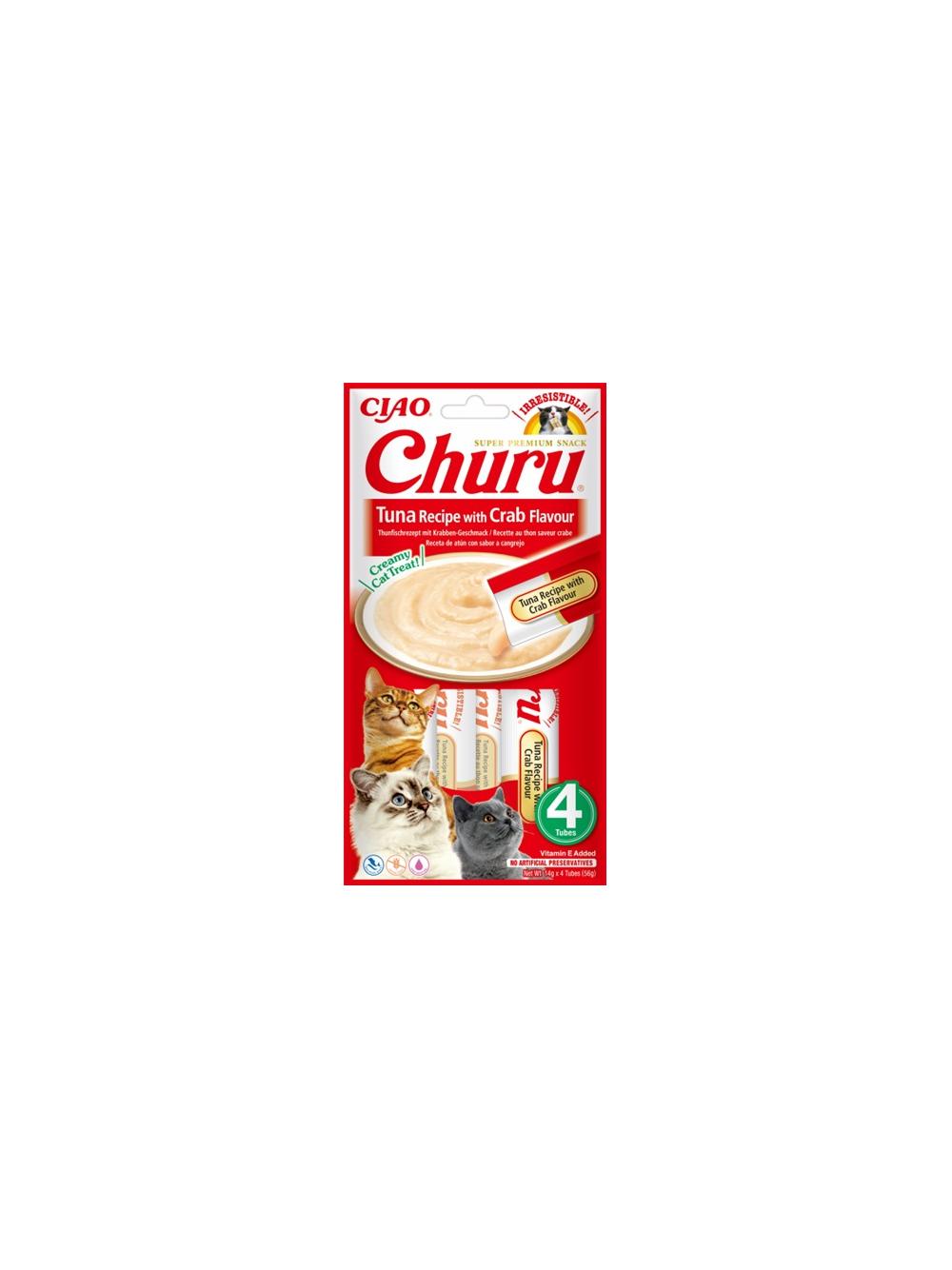 INABA  Churu przysmak dla kota o smaku tuńczyka i kraba 4x14g