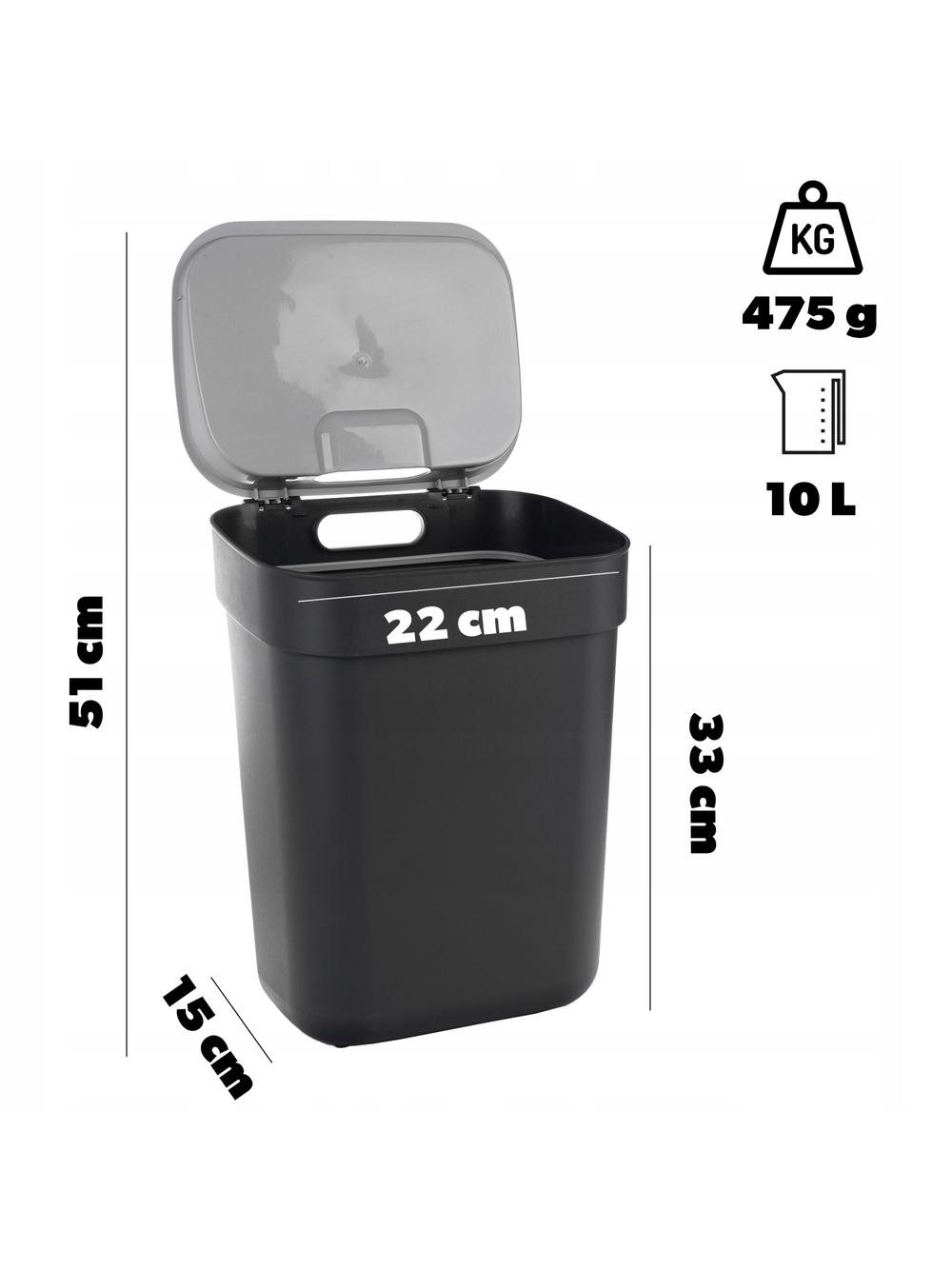 Curver Kosz na śmieci Ready to Collect 10L szary