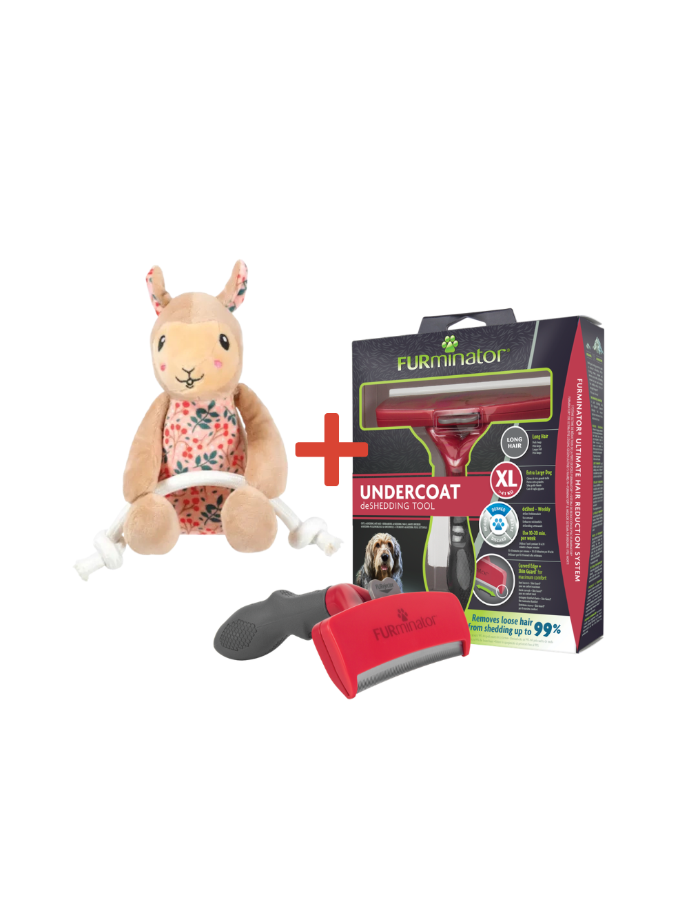 FURMINATOR dla psów długowłosych Giant + Zabawka dla psa GRATIS!